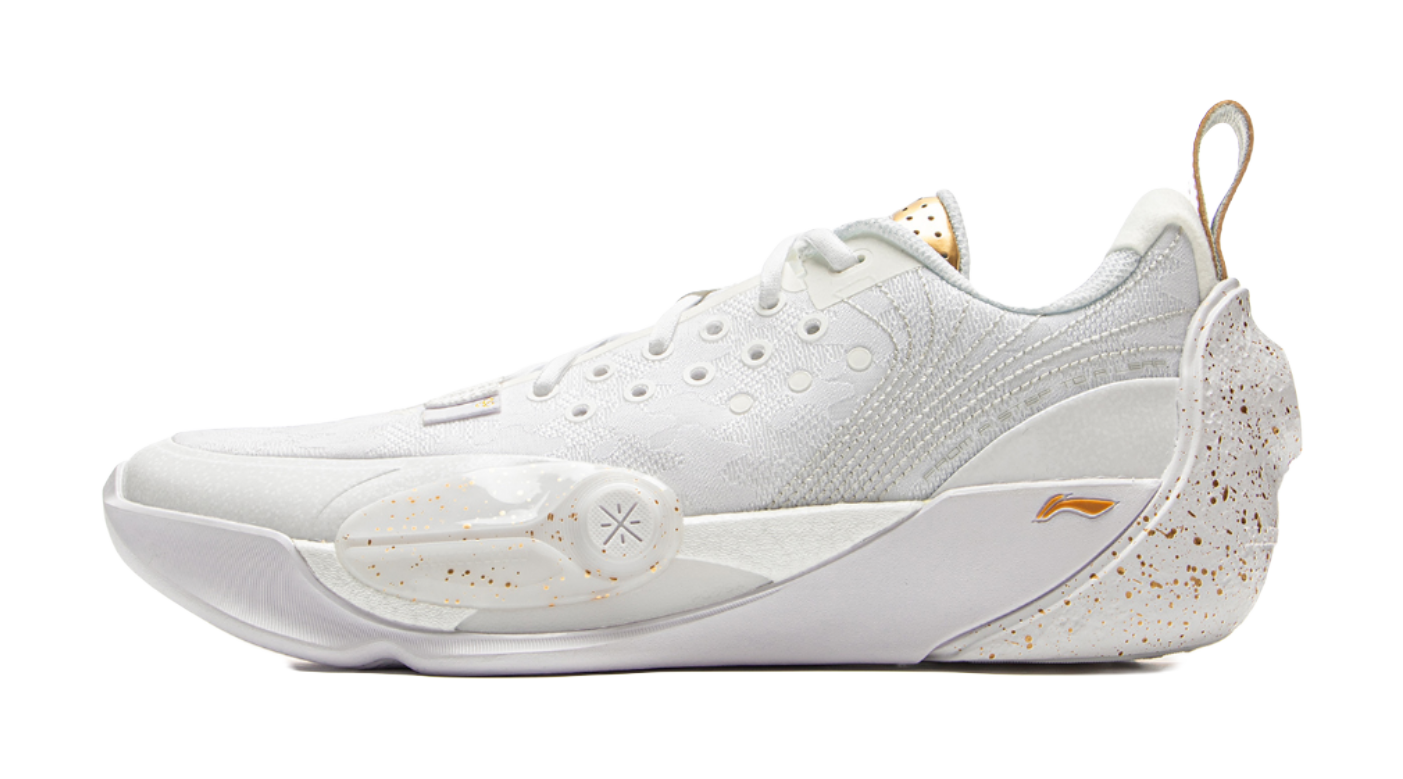 LiNing Anti Slip Wear Resistant Low Top Basketball Shoes Mens White vjkicks