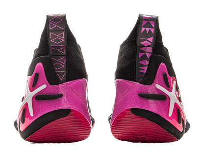 LiNing Wow11 Cushioning Anti-Slip And Wear-Resistant Lightweight Rebound Mid-Top Basketball Shoes Mens Black Red vjkicks