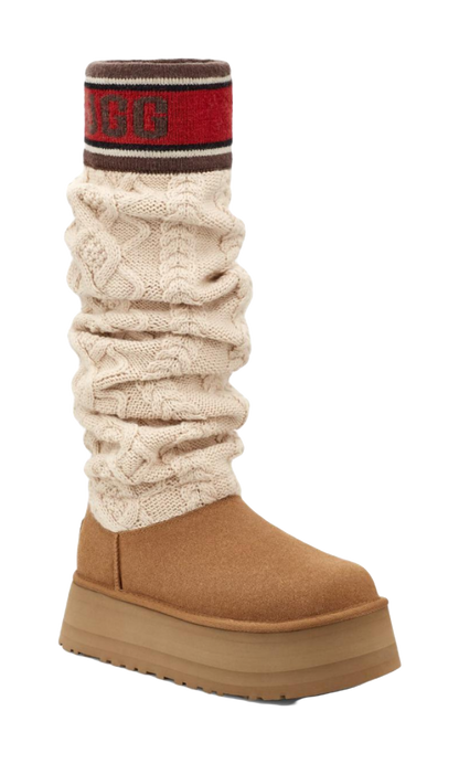 UGG Classic Sweater Letter Tall Chestnut Womens vjkicks
