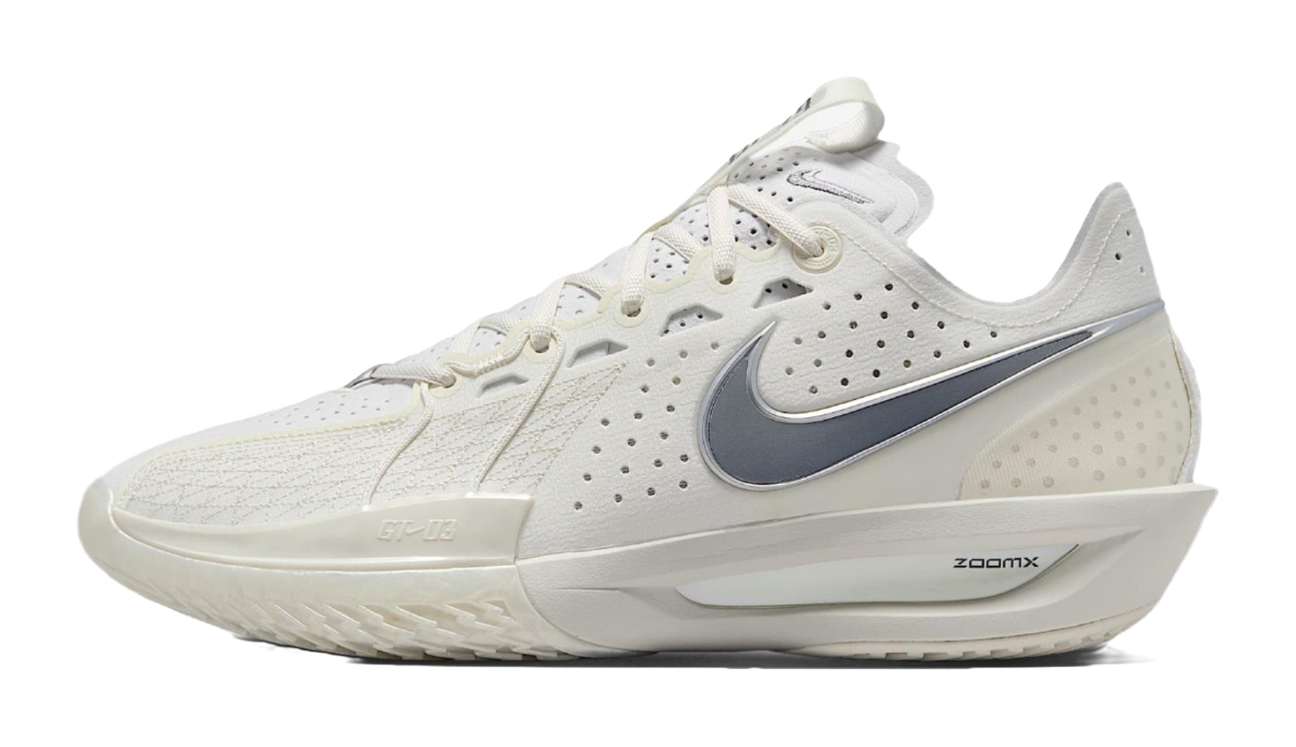 Nike G.T. Cut 3 Anti Slip Wear Resistant Low Top Basketball Shoes Mens White vjkicks