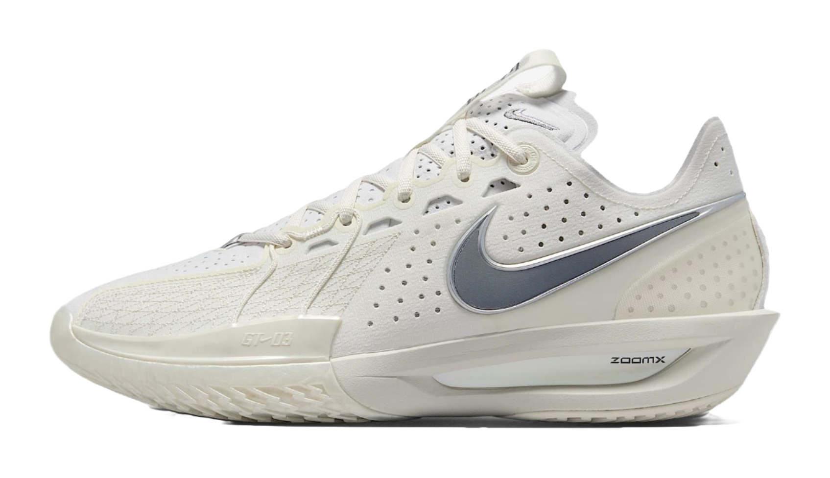 Nike G.T. Cut 3 Anti Slip Wear Resistant Low Top Basketball Shoes Mens White vjkicks