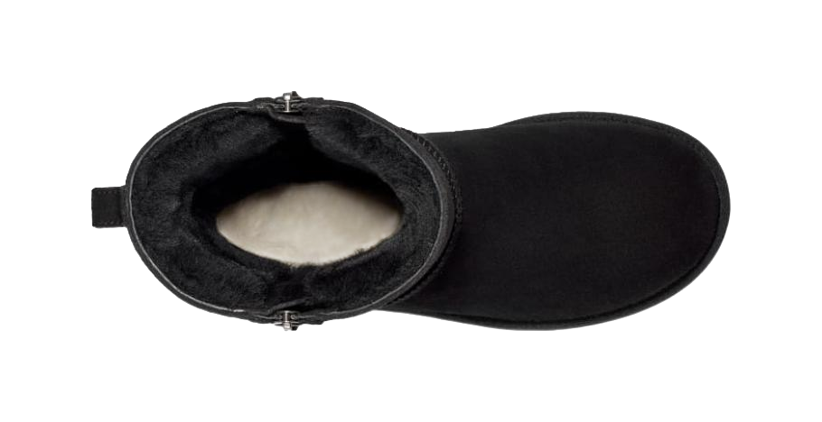 UGG Classic Short Zip Black Womens vjkicks