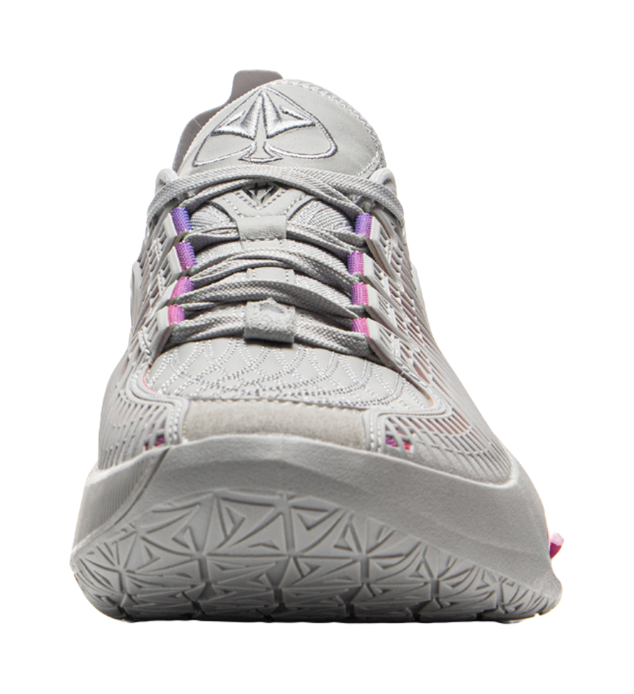 LiNing JB3 Coverage Anti Rollover Low Top Basketball Shoes Mens Gray Red vjkicks