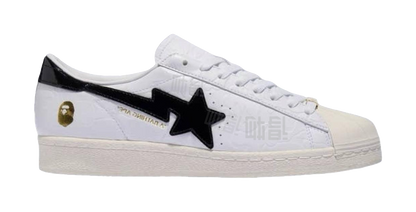 Adidas Bape X Adidas Superstar Vintage White Black vjkicks