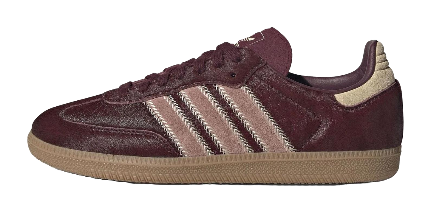 Adidas Womens Samba Og Pony Hair Pack Maroon Womens vjkicks