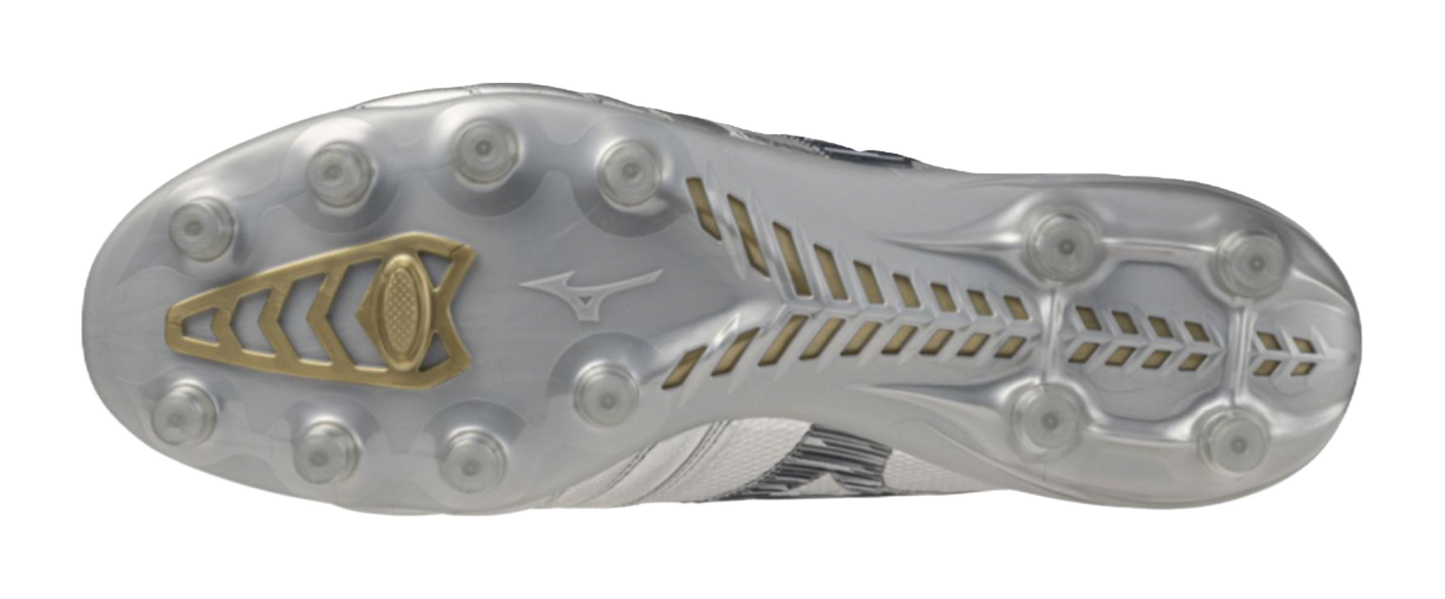 Mizuno Morelia Neo 4 FG Firm Ground Slip Resistant Abrasion Resistant Soccer Shoes Unisex Silver vjkicks