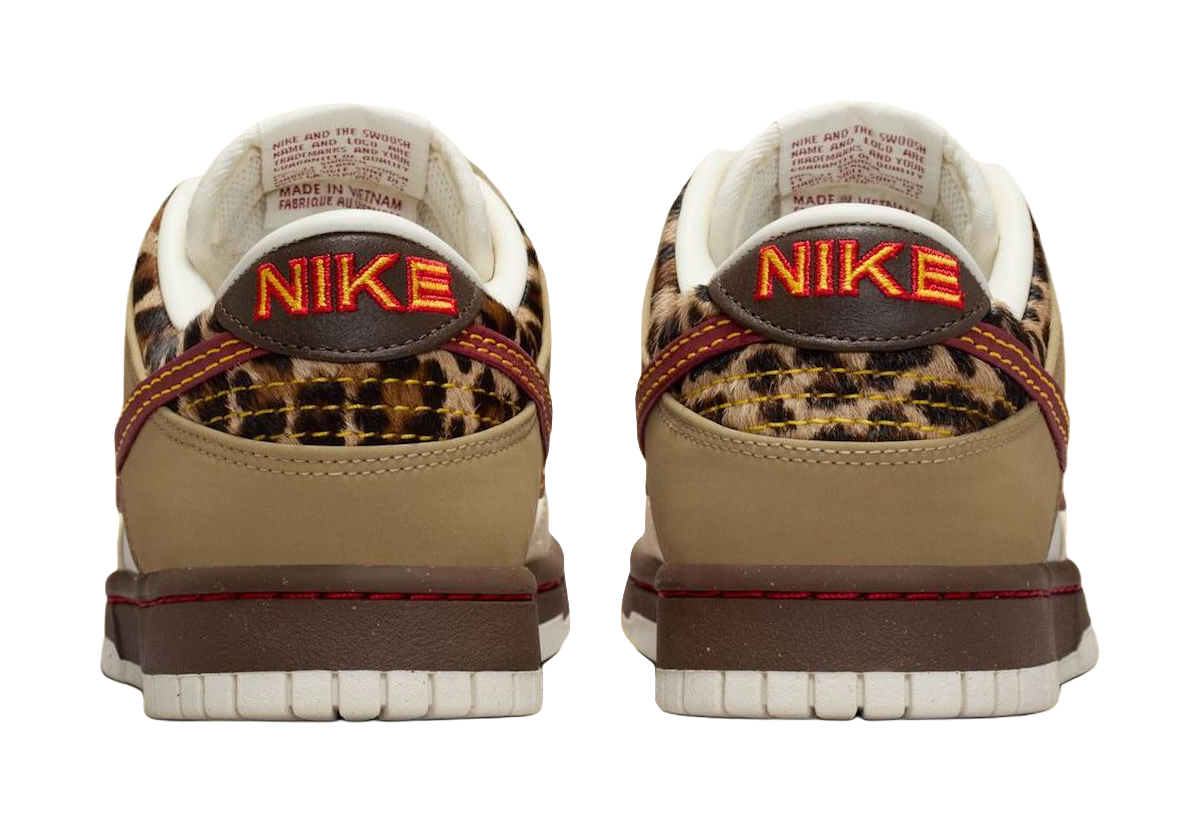 Nike Dunk Low top Skateboard Shoes Womens Beige Red vjkicks