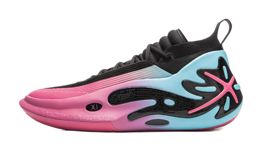 LINING Wow11 Basketball Shoes Mens Mid top Black Pink vjkicks