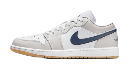 Jordan 1 Low Midnight Navy Neutral Grey vjkicks