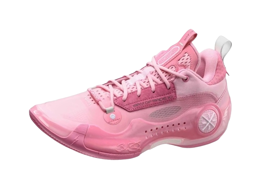 LiNing WOW 10 Cushioning, Wear Resistant Low top Basketball Shoes Mens Pink vjkicks