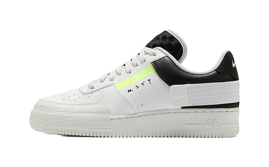 Nike Air Force 1 Type White Barely Volt vjkicks