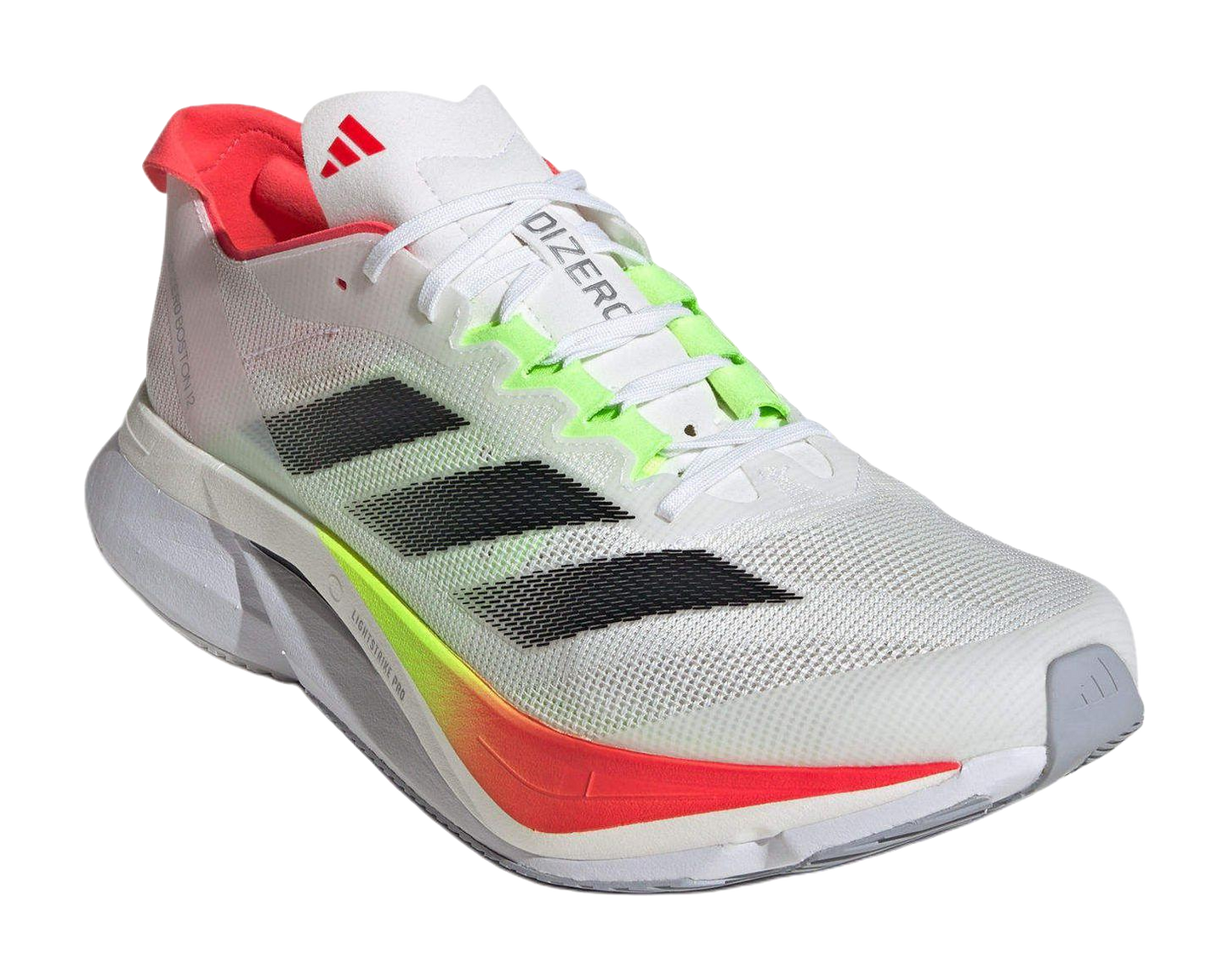 Adidas Adizero Boston 12 White Black Lucid Red vjkicks