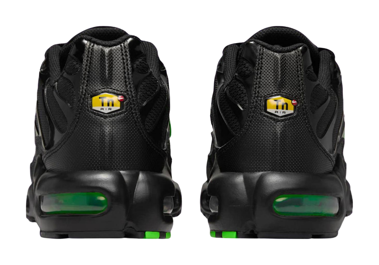 Nike Air Max Plus Abrasion Resistant Low top Training Casual Running Shoes Mens Black Green vjkicks