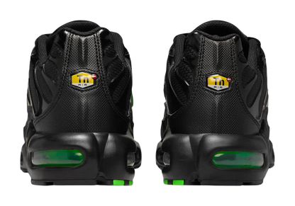 Nike Air Max Plus Abrasion Resistant Low top Training Casual Running Shoes Mens Black Green vjkicks