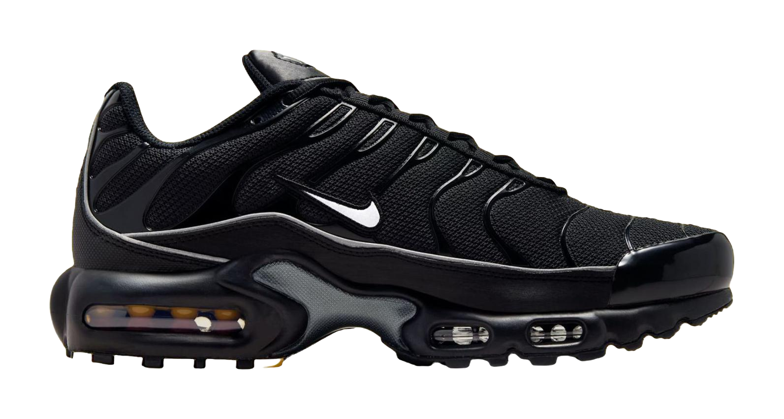 Nike Air Max Plus Support Running Shoes Unisex Black White vjkicks