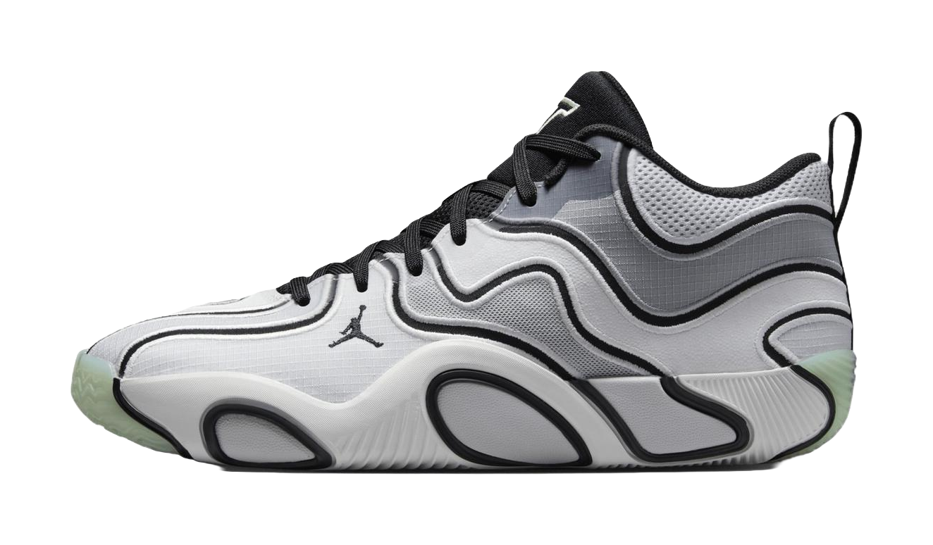 Jordan Tatum 3 Anti-Slip Wear-Resistant Mid-Top Basketball Shoes Unisex White Gray vjkicks