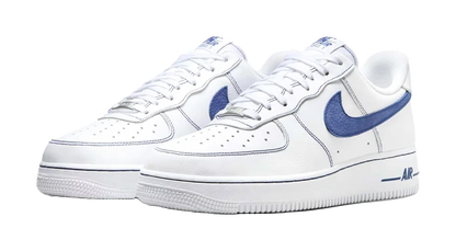 Nike Air Force 1 Low 07 LV8 White Deep Royal Blue vjkicks