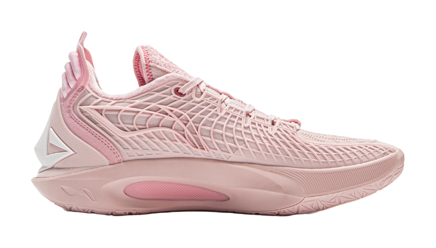 LiNing JB3 Coverage Anti Rollover Low top Basketball Shoes Mens Light Pink vjkicks