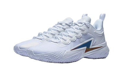 LiNing Son Of Flash Abrasion Resistant Breathable Low top Basketball Shoes Mens White vjkicks