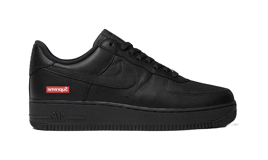 Nike X Supreme Air Force 1 Low Box Logo Black vjkicks