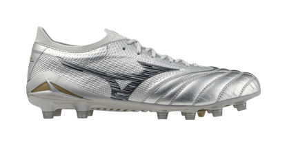Mizuno Morelia Neo 4 FG Firm Ground Slip Resistant Abrasion Resistant Soccer Shoes Unisex Silver vjkicks