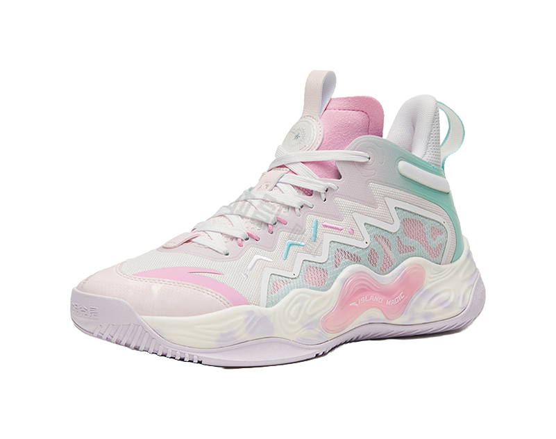ANTA Magic Cement Bubble Outfield Basketball Shoes White Pink vjkicks