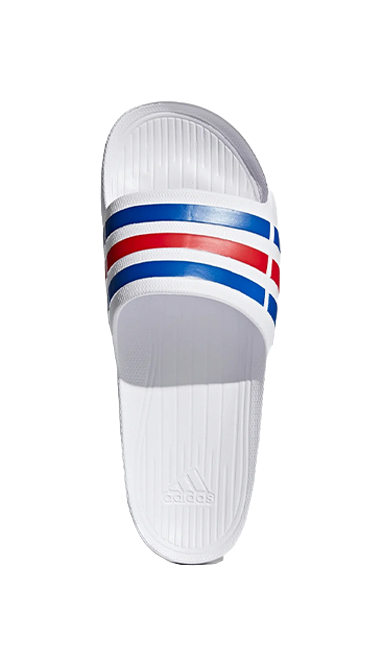 Adidas Duramo Slides White Blue Red vjkicks