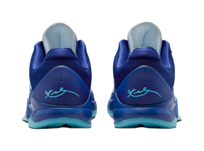 Nike Zoom Kobe 5 Slip Resistant Abrasion Resistant Low top Childrens Basketball Shoes Blue vjkicks