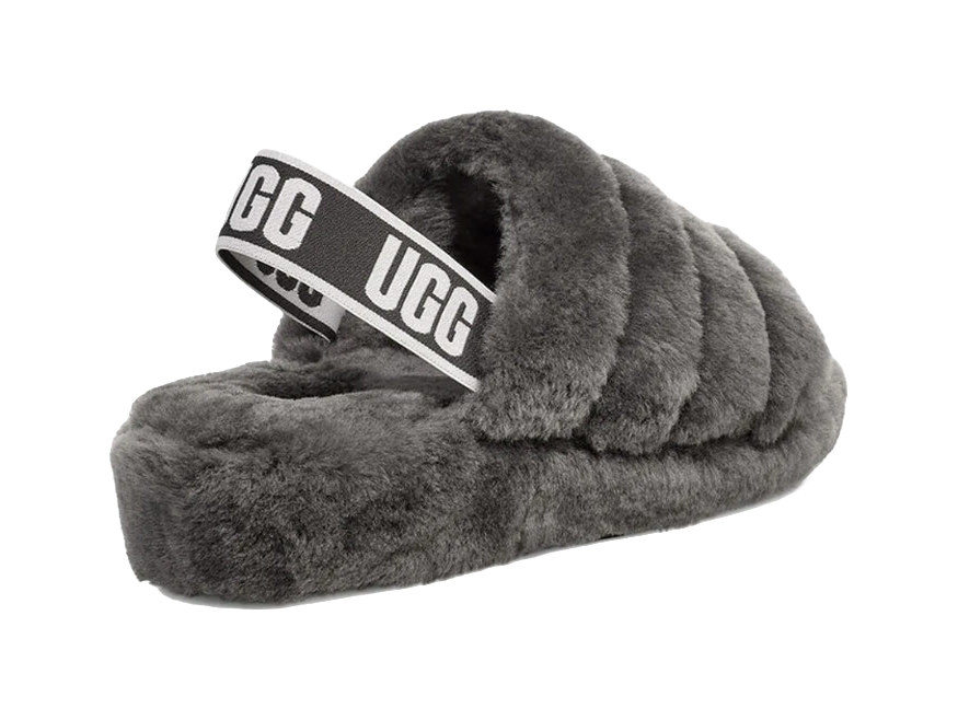 UGG Fluff Yeah Slide Thick Sole Gray Slippers Womens vjkicks