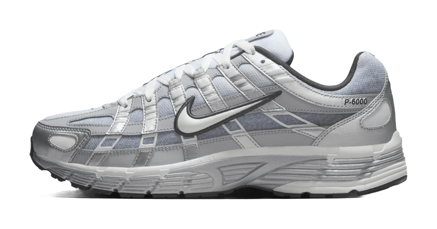 Nike P 6000 Abrasion Resistant Low top Casual Running Shoes Mens Silver Gray vjkicks