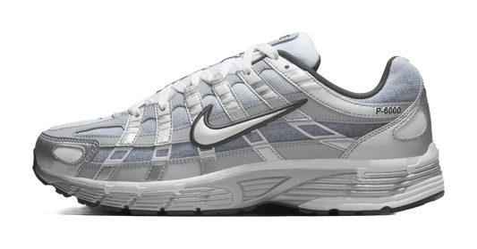 Nike P 6000 Abrasion Resistant Low top Casual Running Shoes Mens Silver Gray vjkicks