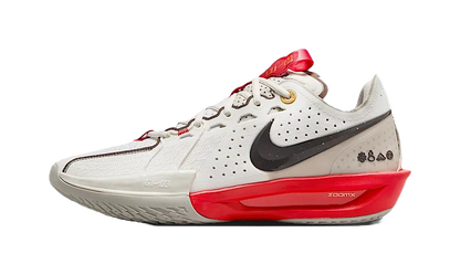 Nike Air Zoom G.T. Cut 3 Anti-Slip Wear-Resistant Low-Top Basketball Shoes Mens White Beige vjkicks