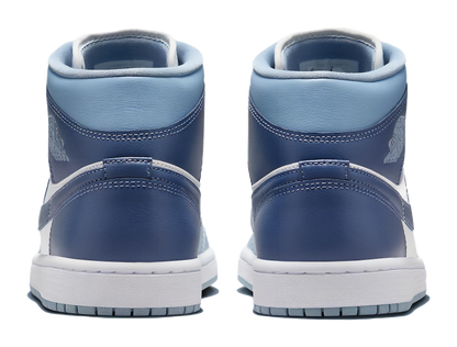 Air Jordan 1 Mid Sail Diffused Blue Womens vjkicks