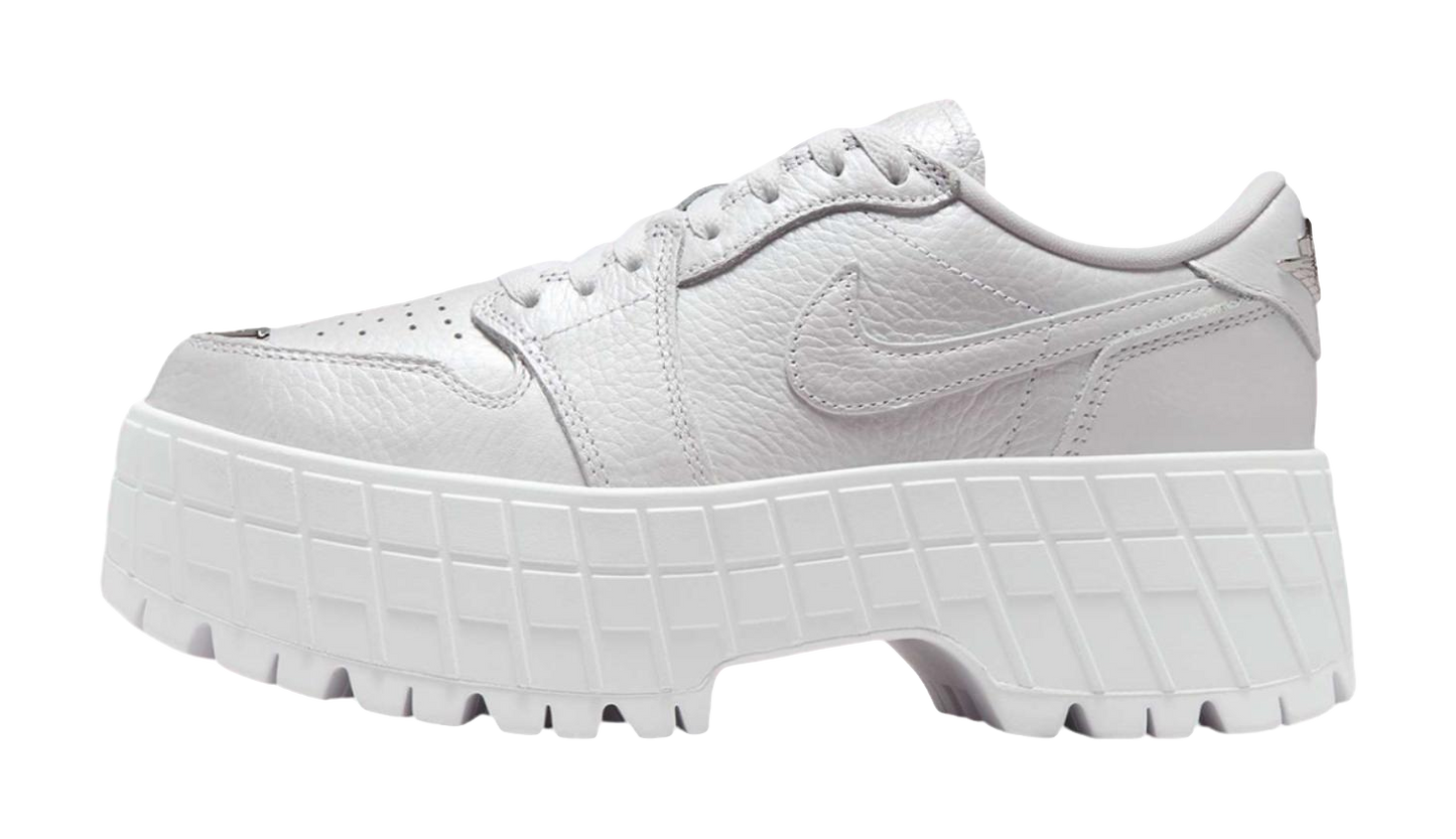 Jordan 1 Brooklyn Low White Metallic Silver Womens vjkicks