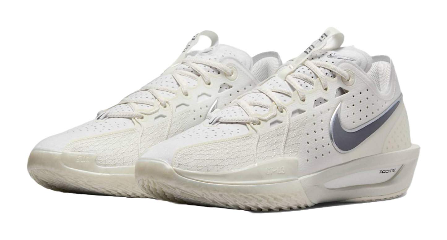 Nike G.T. Cut 3 Anti Slip Wear Resistant Low Top Basketball Shoes Mens White vjkicks