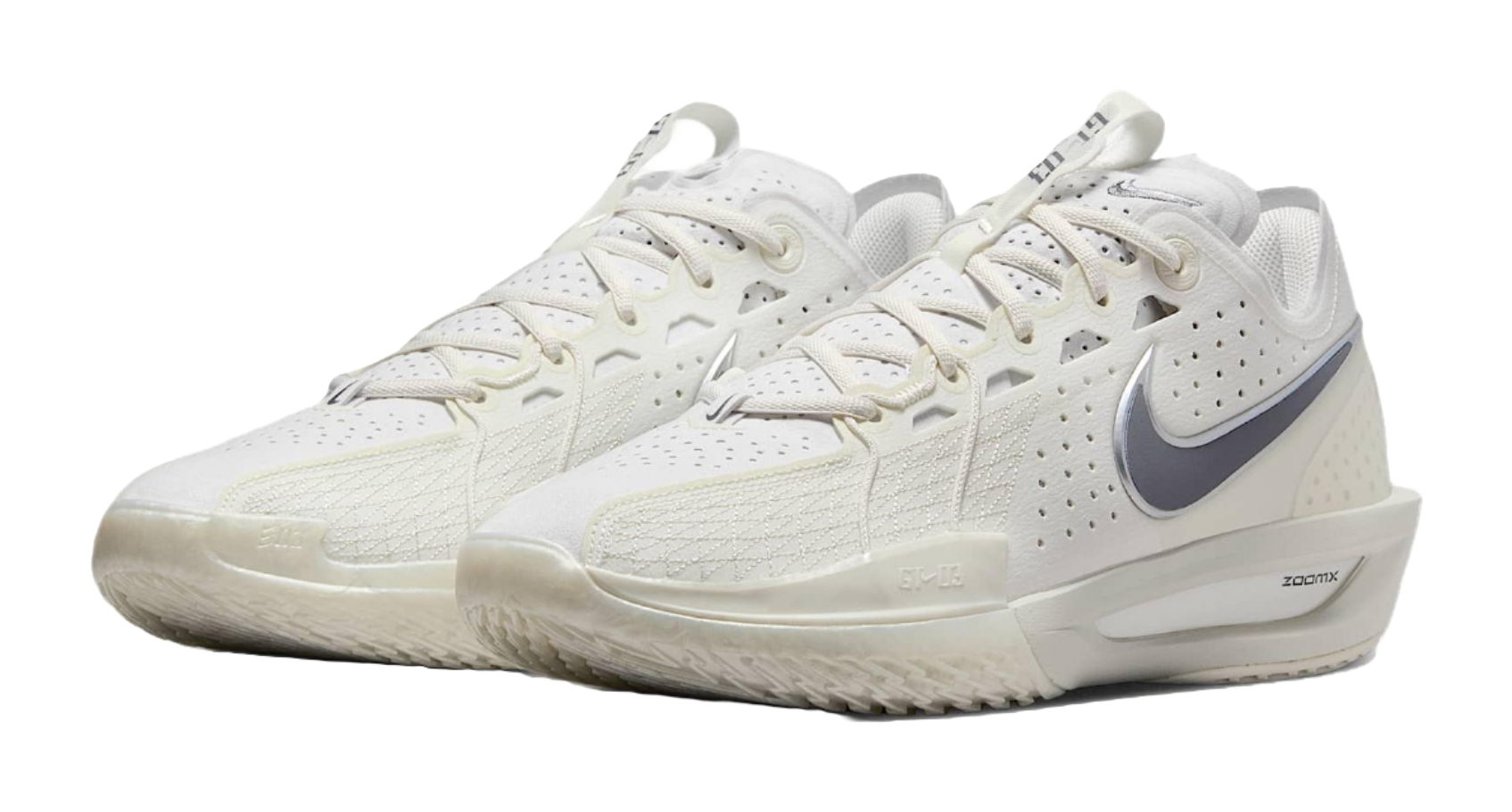 Nike G.T. Cut 3 Anti Slip Wear Resistant Low Top Basketball Shoes Mens White vjkicks