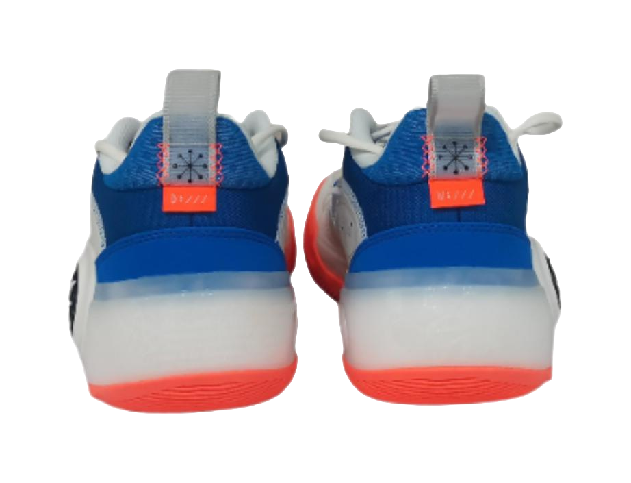 LiNing WOW 10 Slip Resistant Abrasion Resistant Low top Basketball Shoes Mens White Blue Red vjkicks