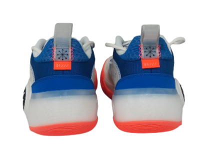 LiNing WOW 10 Slip Resistant Abrasion Resistant Low top Basketball Shoes Mens White Blue Red vjkicks