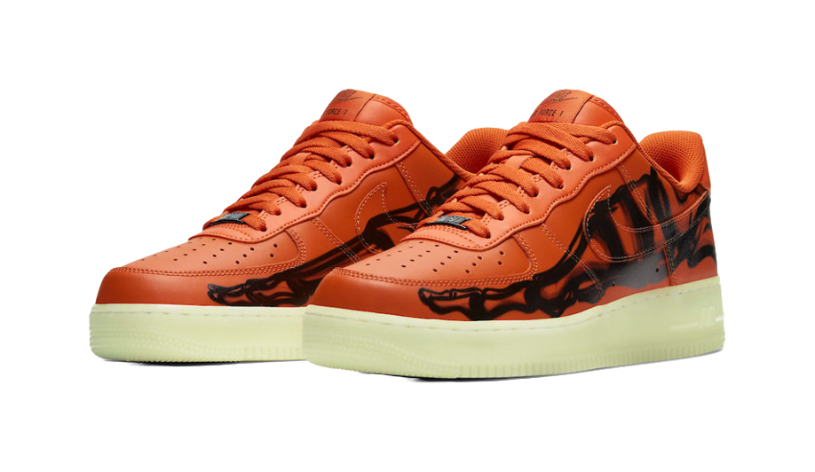 Nike Air Force 1 Low Orange Skeleton vjkicks