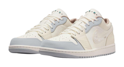 Jordan Air Jordan 1 Abrasion Resistant Low Top Vintage Basketball Shoes Womens Ecru vjkicks
