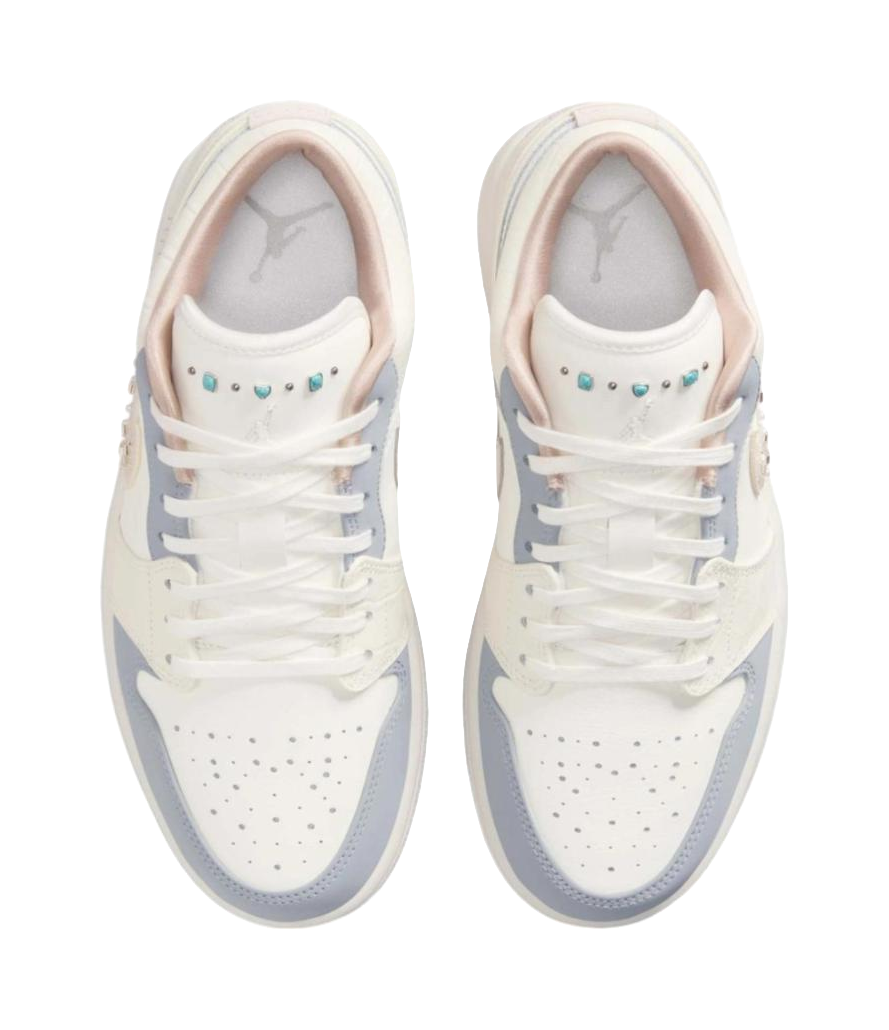 Jordan Air Jordan 1 Abrasion Resistant Low Top Vintage Basketball Shoes Womens Ecru vjkicks