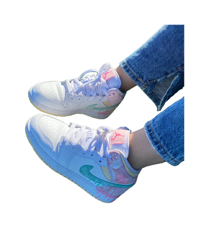 Jordan 1 Mid Paint Drip GS vjkicks