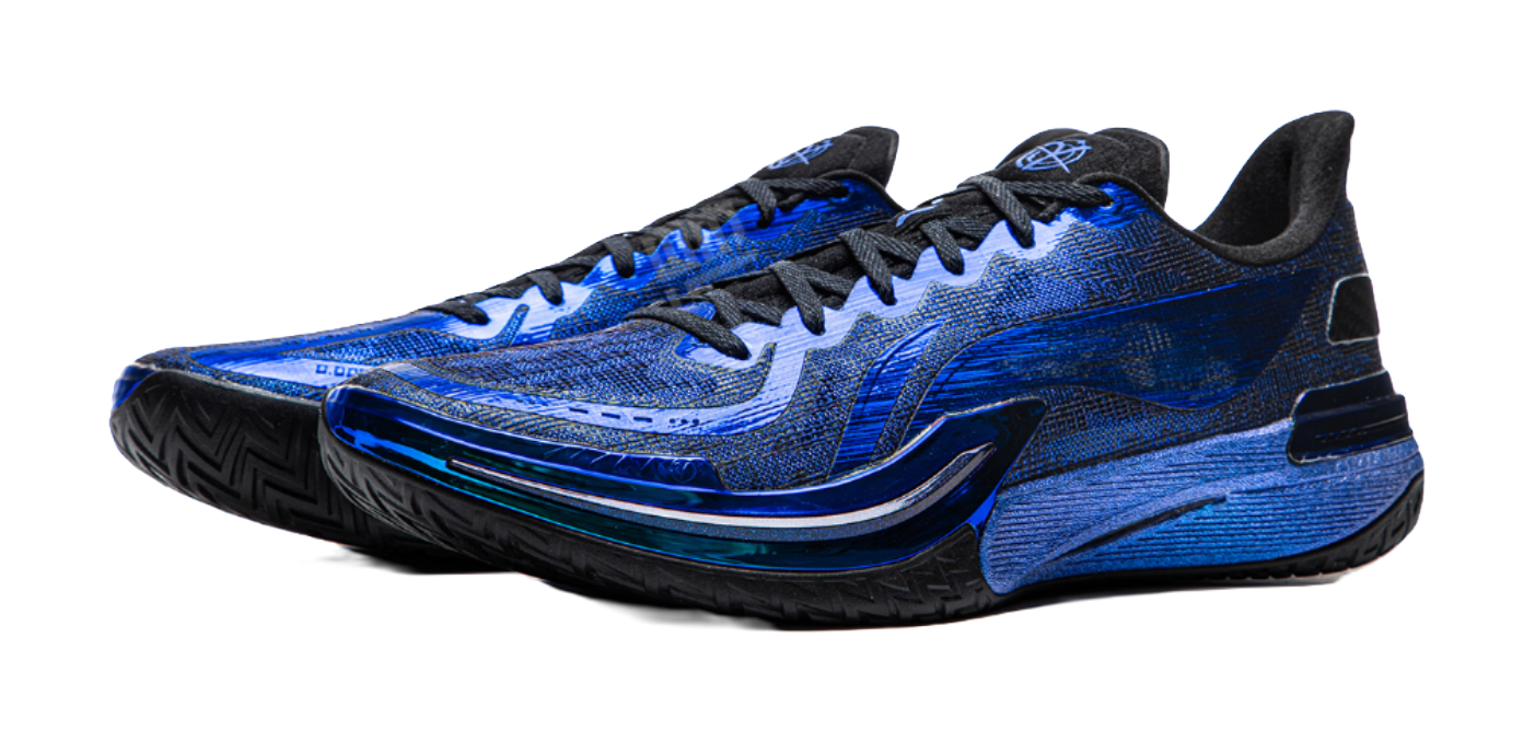 LiNing Gamma Cushioning Anti-Slip And Wear-Resistant Support Lightweight Rebound Low-Top Basketball Shoes Mens Blue vjkicks