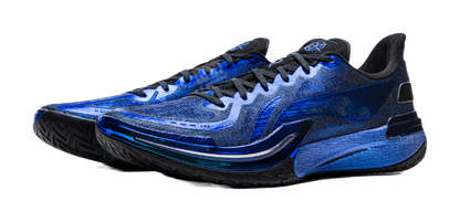 LiNing Gamma Cushioning Anti-Slip And Wear-Resistant Support Lightweight Rebound Low-Top Basketball Shoes Mens Blue vjkicks