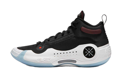 LiNing WOW 10 Cushioning, Wear Resistant Low top Basketball Shoes Mens Black White Blue vjkicks