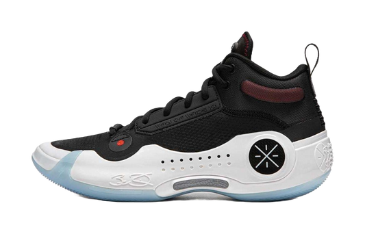 LiNing WOW 10 Cushioning, Wear Resistant Low top Basketball Shoes Mens Black White Blue vjkicks