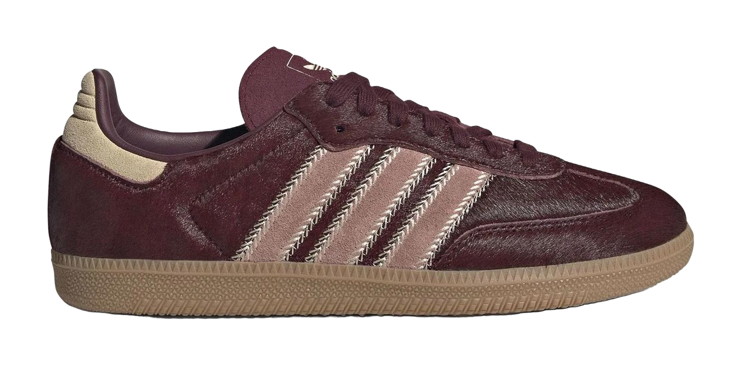Adidas Womens Samba Og Pony Hair Pack Maroon Womens vjkicks