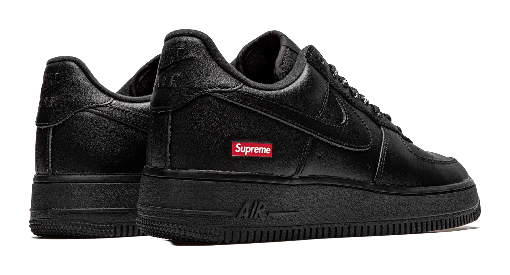 Nike X Supreme Air Force 1 Low Box Logo Black vjkicks