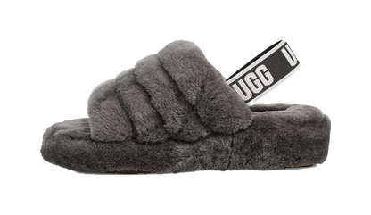 UGG Fluff Yeah Slide Thick Sole Gray Slippers Womens vjkicks