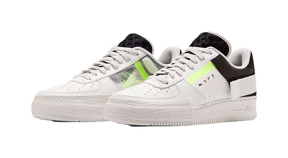 Nike Air Force 1 Type White Barely Volt vjkicks